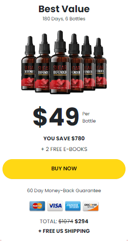 Sugar Defender 6 bottle